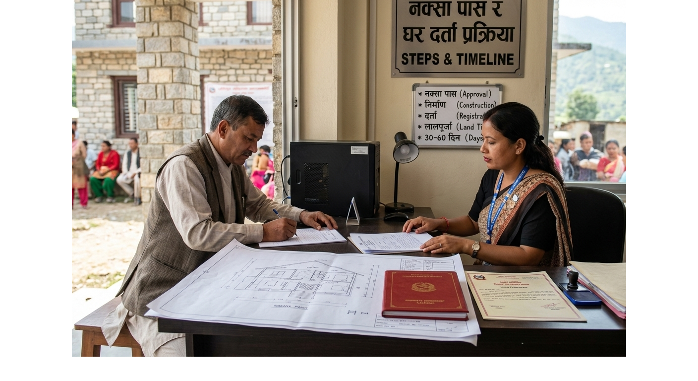 नेपालमा नक्सा पास र घर दर्ता: चरणबद्ध प्रक्रिया र समयतालिका