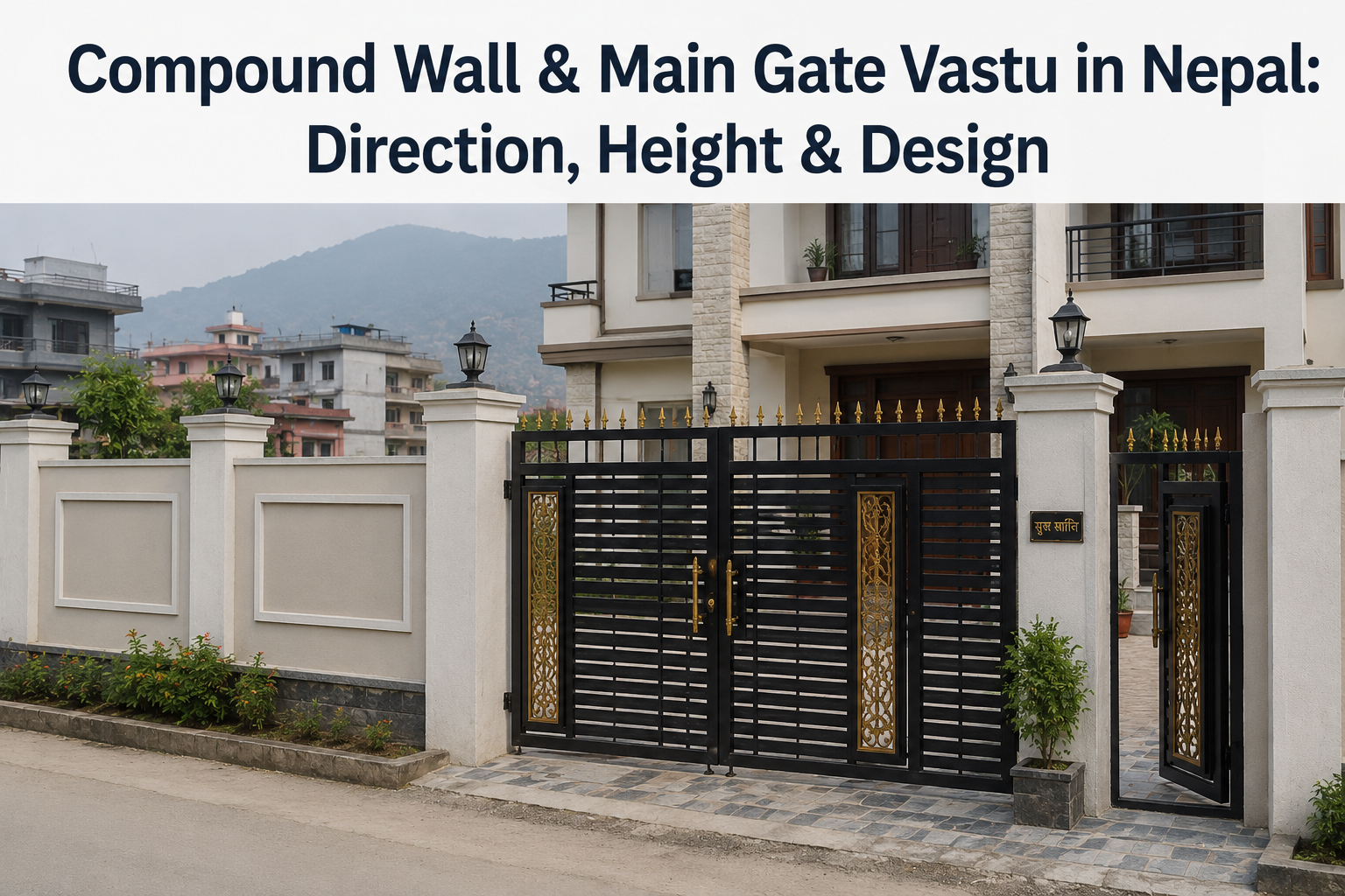 Compound Wall & Main Gate Vastu in Nepal: Direction, Height & Design